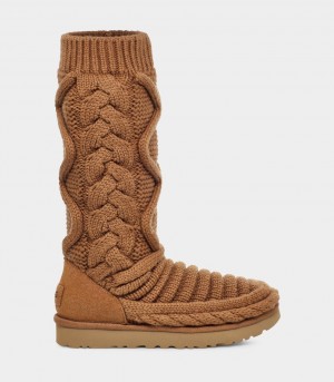 Cizme Ugg Clasici Cizme Inalte Grosolan Knit Dama Maro | 2954MPHST