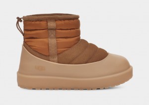 Cizme Ugg Clasici Mini Pull-On Weather Barbati Maro | 6384ERBTQ