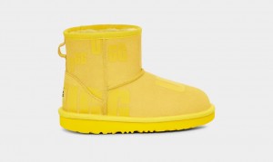 Cizme Ugg Clasici Mini Scatter Grafice Copii Galbeni | 2039ONKPB