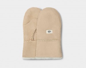 Manusi Ugg Sheepskin Mitten with Stitch Copii Maro | 9352ETJDF