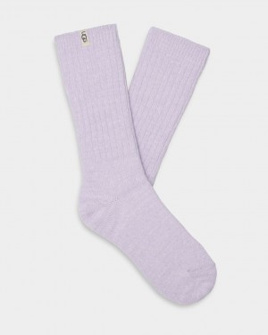 Sosete Ugg Rib Knit Slouchy Crew Dama Violet | 8721FVSNJ