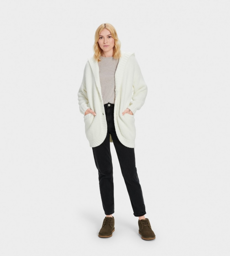 Cardigan Ugg Franca Travel Dama Albi | 7125WPROX