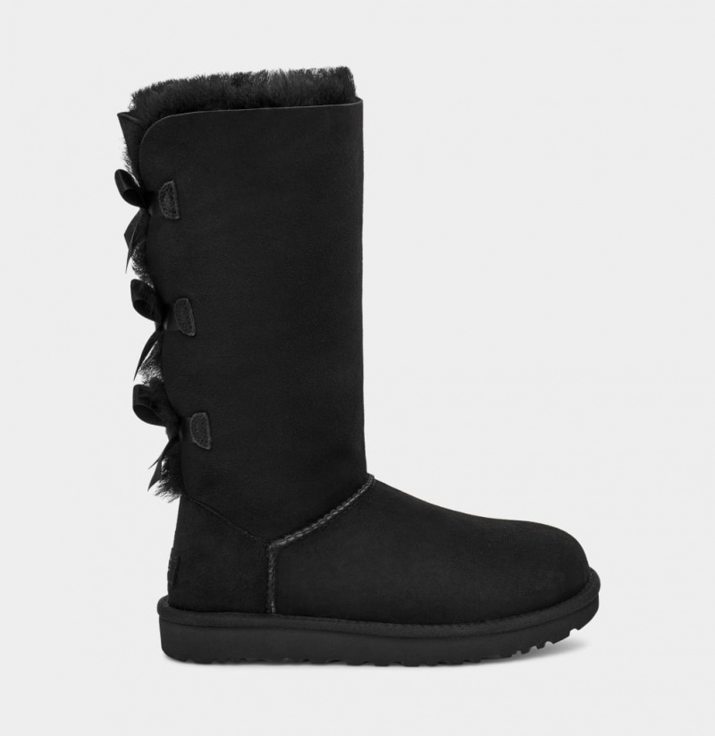 Cizme Ugg Bailey Bow Cizme Inalte II Dama Negrii | 7841GEUTH