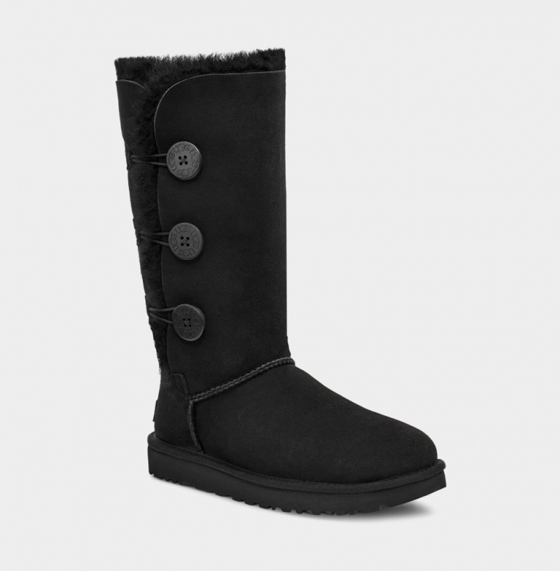 Cizme Ugg Bailey Button Triplet II Dama Negrii | 2610LDGCJ