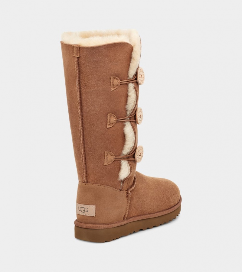 Cizme Ugg Bailey Button Triplet II Dama Maro | 0685IHYBE