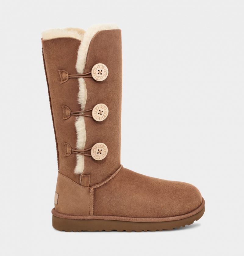 Cizme Ugg Bailey Button Triplet II Dama Maro | 0685IHYBE