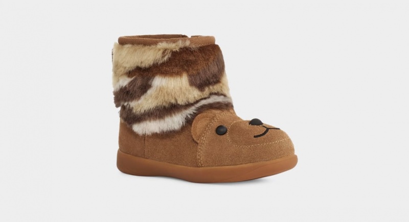 Cizme Ugg Bear Stuffie Copii Maro | 6745NCQHA