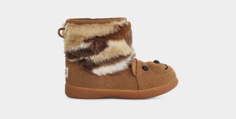 Cizme Ugg Bear Stuffie Copii Maro | 6745NCQHA