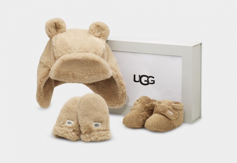 Cizme Ugg Bixbee And And Mitten Set Copii Ciocolata | 8321WHVYN