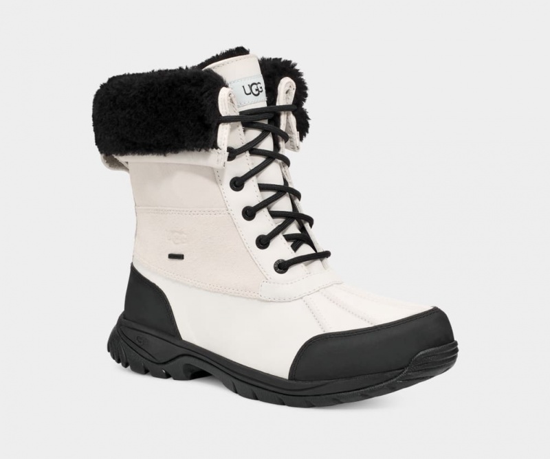 Cizme Ugg Butte Barbati Albi Negrii | 5963AGFRS