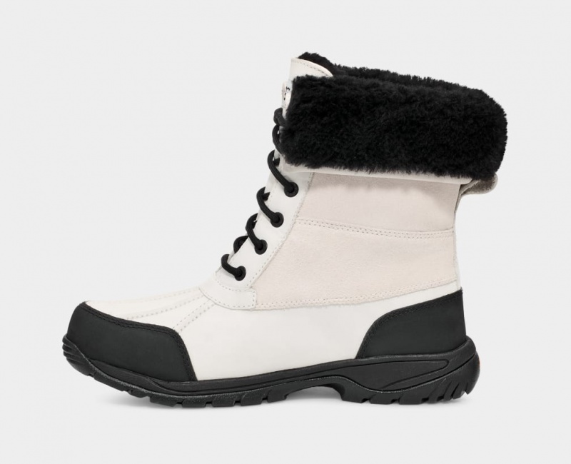 Cizme Ugg Butte Barbati Albi Negrii | 5963AGFRS