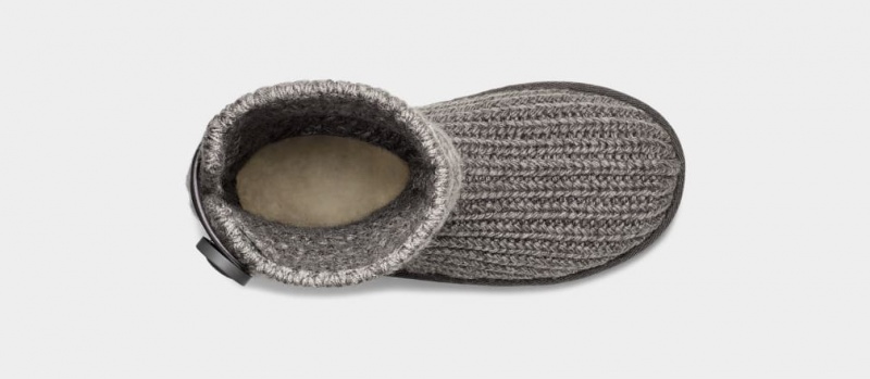 Cizme Ugg Clasici Cardi Cabled Knit Copii Gri | 3019IFLOS