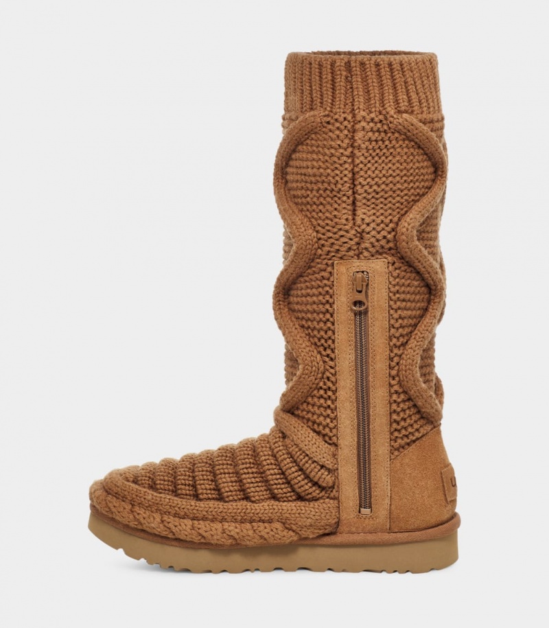 Cizme Ugg Clasici Cizme Inalte Grosolan Knit Dama Maro | 2954MPHST