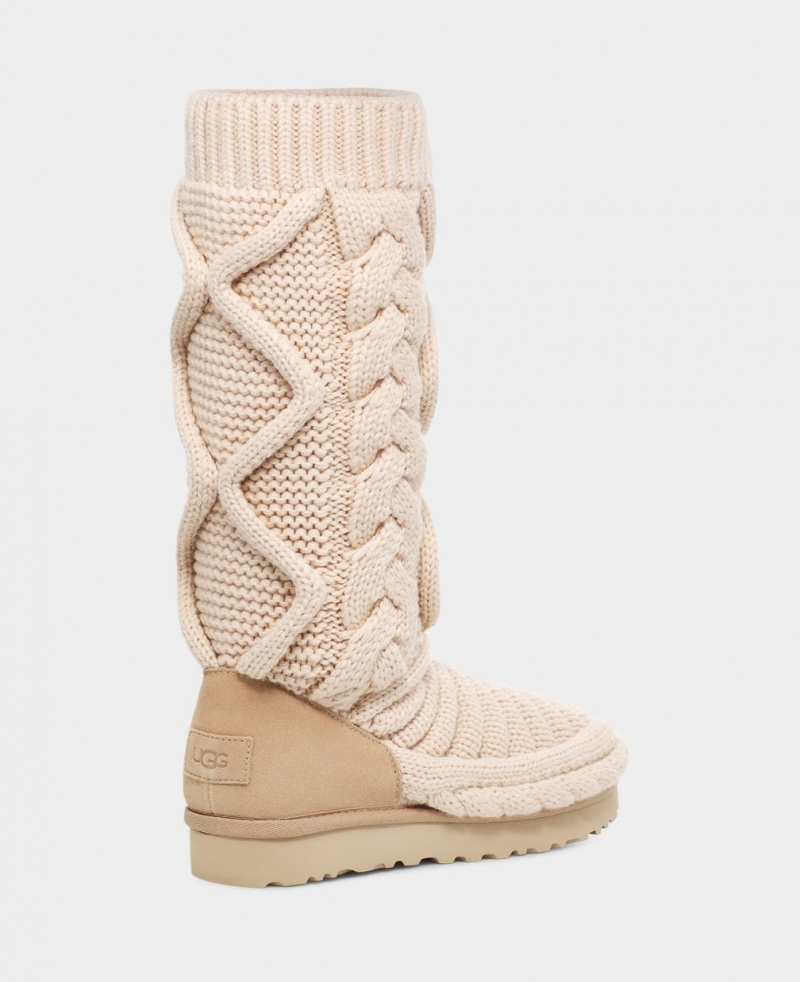 Cizme Ugg Clasici Cizme Inalte Grosolan Knit Dama Bej | 7936VSDZN