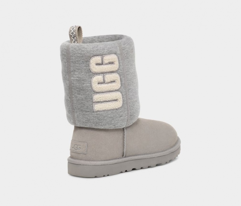 Cizme Ugg Clasici Fur Jersey Cozy Dama Gri | 3901SJVHP