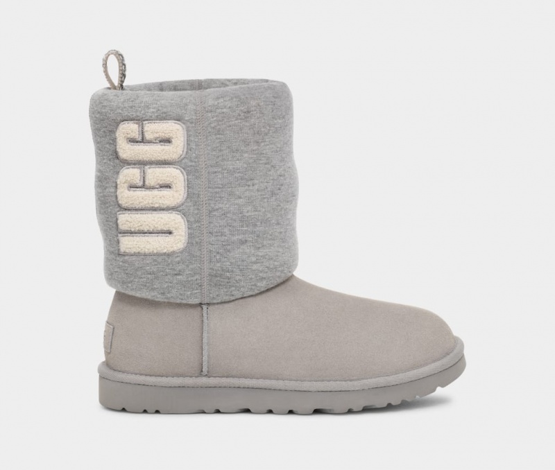 Cizme Ugg Clasici Fur Jersey Cozy Dama Gri | 3901SJVHP