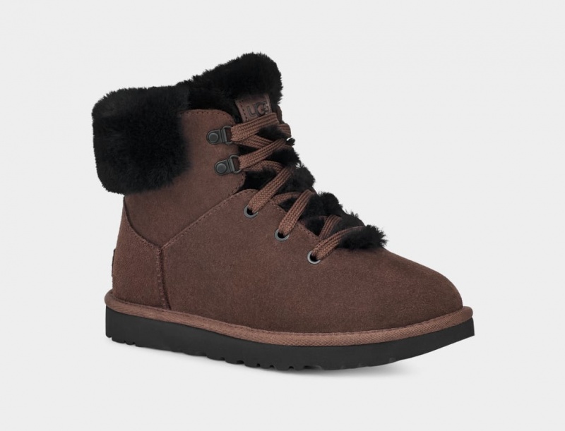 Cizme Ugg Clasici Mini Alpine Dantela Dama Maro | 9421IATBY