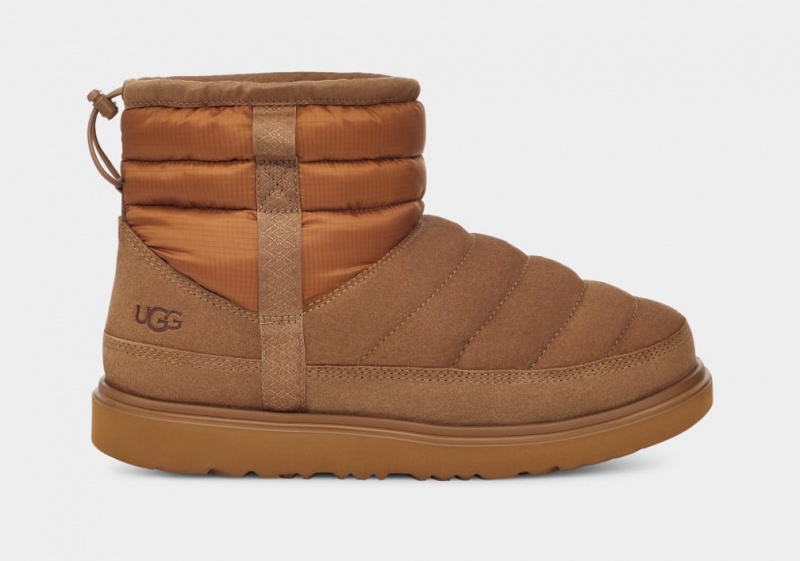 Cizme Ugg Clasici Mini Pull-On Weather Barbati Maro | 6384ERBTQ