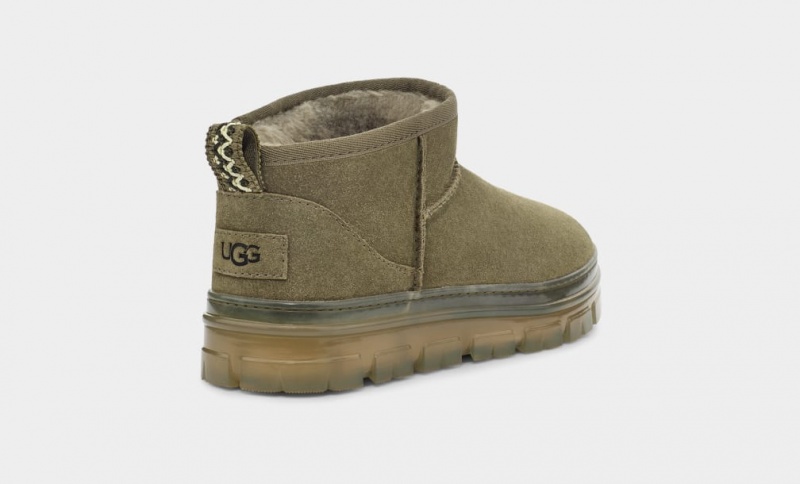 Cizme Ugg Clasici Ultra Mini Clear Dama Masline Verzi | 9462VYDRX