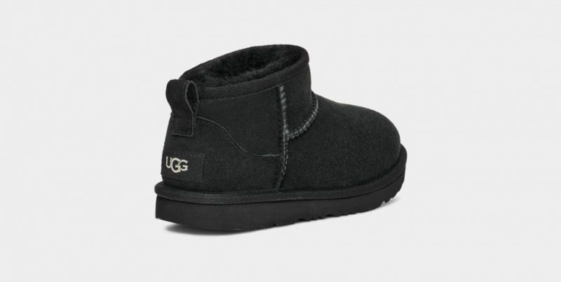 Cizme Ugg Clasici Ultra Mini Copii Negrii | 1082WSCJP