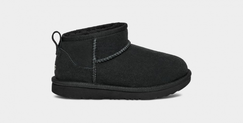 Cizme Ugg Clasici Ultra Mini Copii Negrii | 1082WSCJP