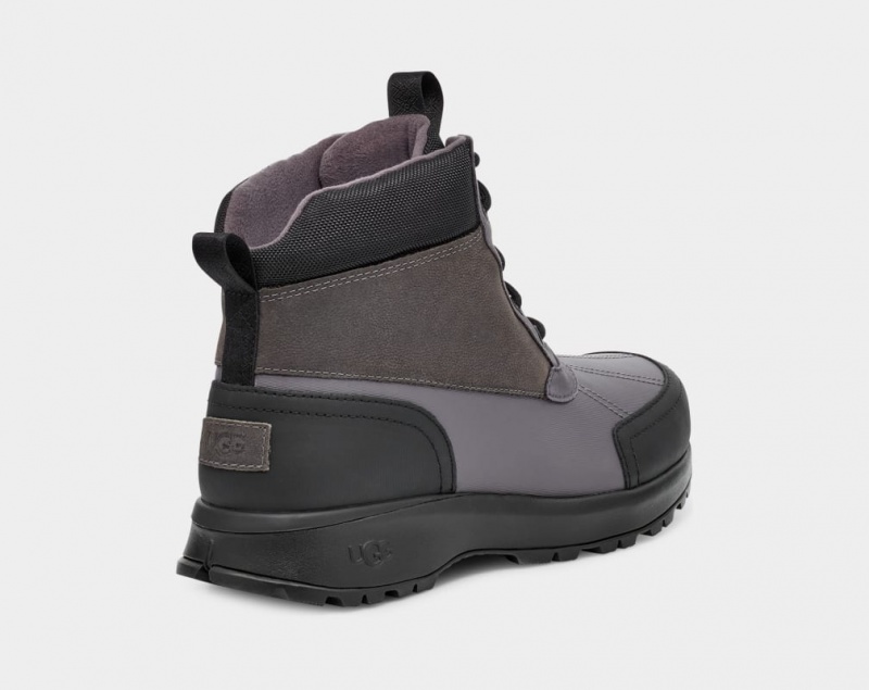 Cizme Ugg Emmett Duck Barbati Gri Inchis Negrii | 4276RKBTI