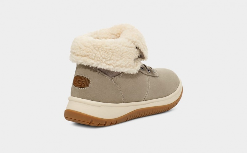 Cizme Ugg Lakesider Mid-High Dantela Up Dama Gri | 9238OQREF