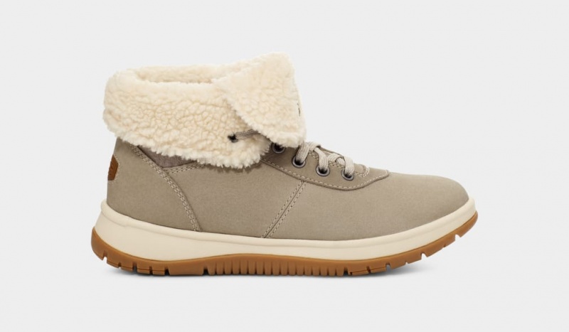 Cizme Ugg Lakesider Mid-High Dantela Up Dama Gri | 9238OQREF