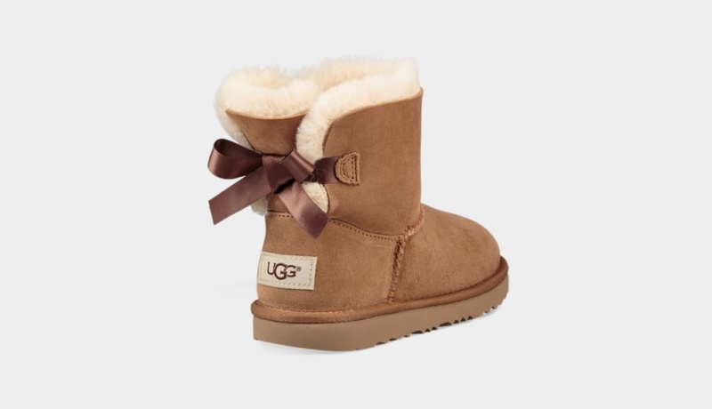 Cizme Ugg Mini Bailey Bow II Copii Maro | 7026OVEBQ