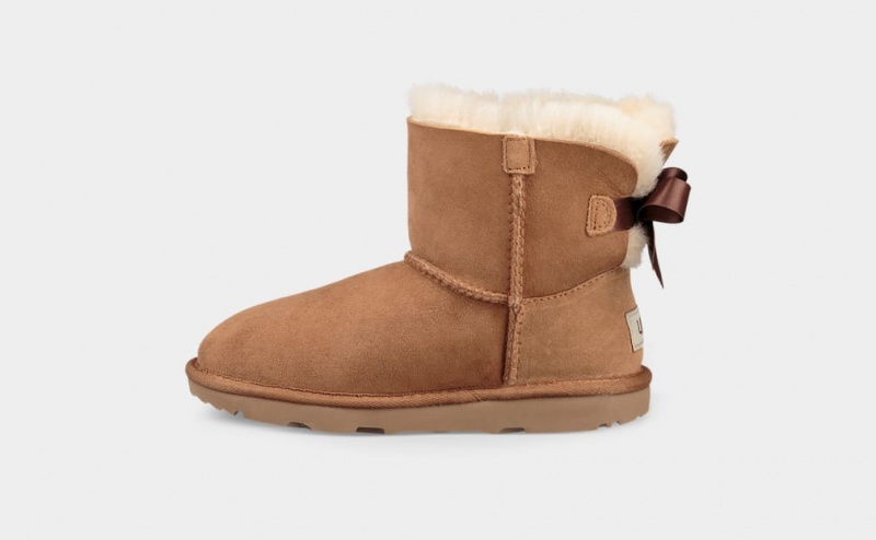 Cizme Ugg Mini Bailey Bow II Copii Maro | 7026OVEBQ