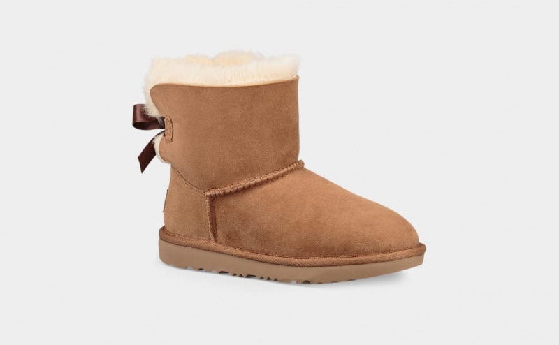 Cizme Ugg Mini Bailey Bow II Copii Maro | 7026OVEBQ