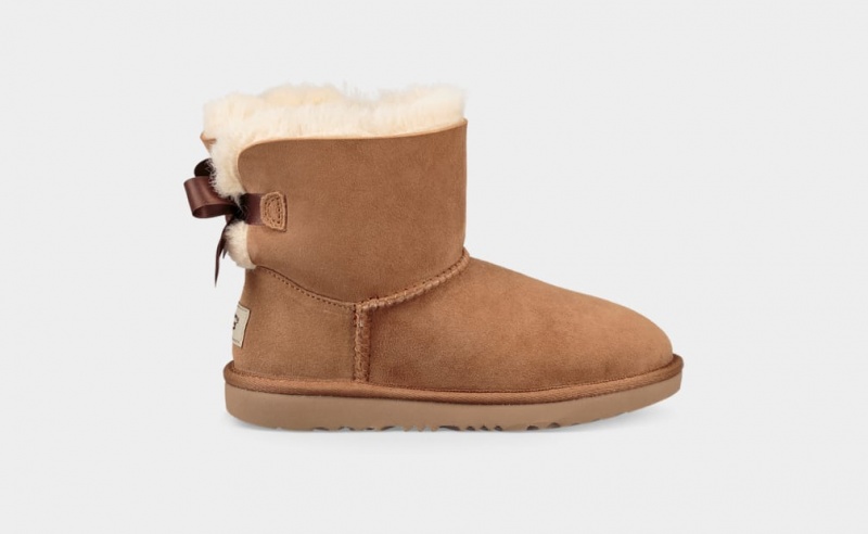 Cizme Ugg Mini Bailey Bow II Copii Maro | 7026OVEBQ