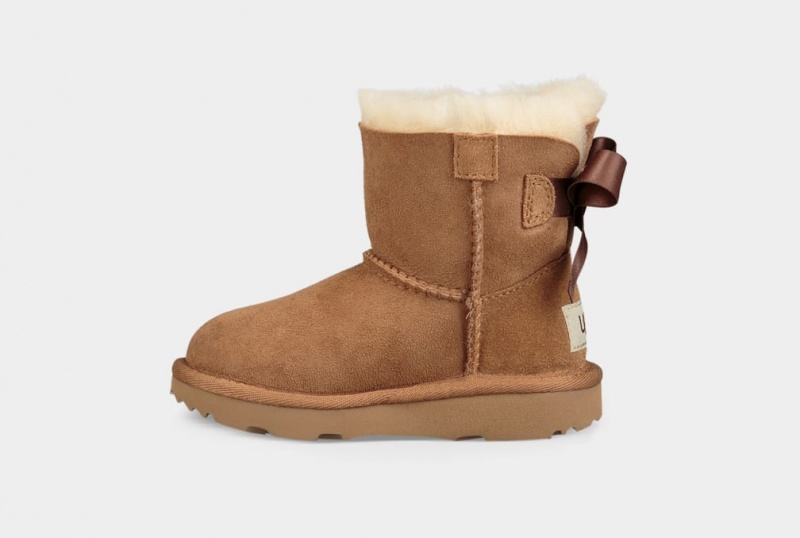 Cizme Ugg Mini Bailey Bow II Copii Maro | 4185DSPJW