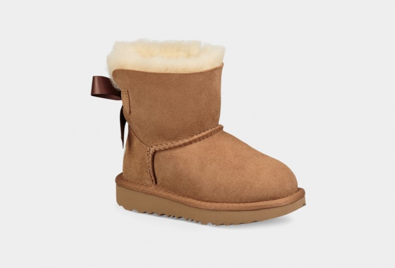 Cizme Ugg Mini Bailey Bow II Copii Maro | 4185DSPJW