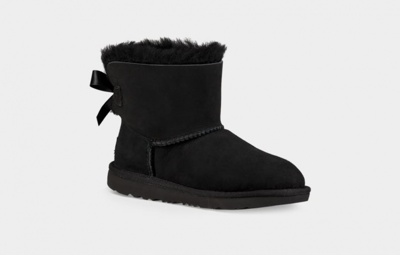 Cizme Ugg Mini Bailey Bow II Copii Negrii | 2530FJDWS