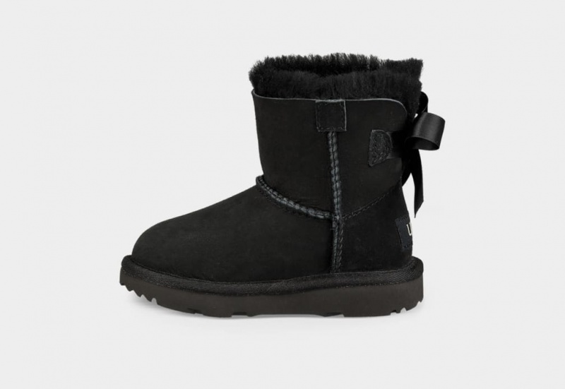 Cizme Ugg Mini Bailey Bow II Copii Negrii | 6319YKQET