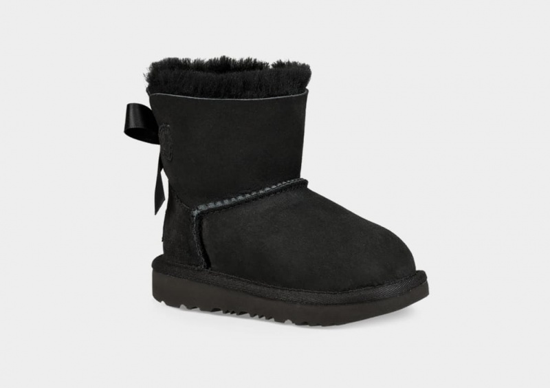 Cizme Ugg Mini Bailey Bow II Copii Negrii | 6319YKQET