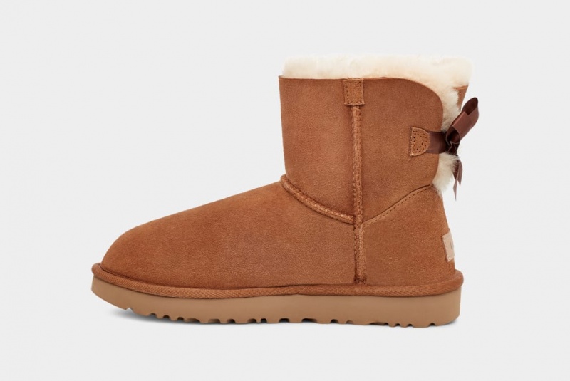 Cizme Ugg Mini Bailey Bow II Dama Maro | 3298NLEAI