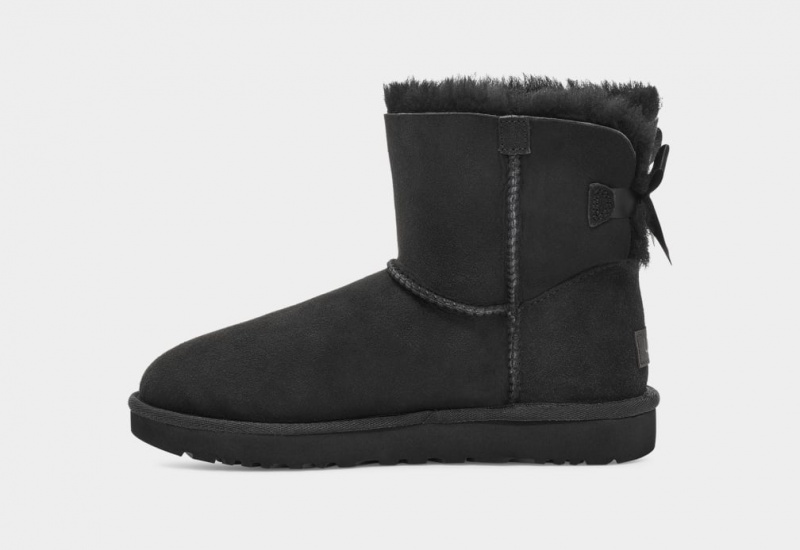 Cizme Ugg Mini Bailey Bow II Dama Negrii | 3416AUMVL