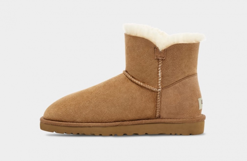 Cizme Ugg Mini Bailey Button II Dama Maro | 7640AOBKI