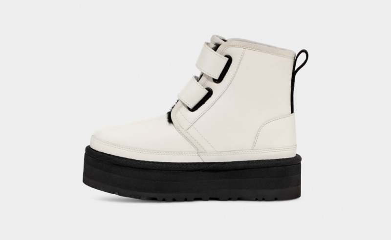 Cizme Ugg Neumel Piele Copii Albi | 7928ARLYE