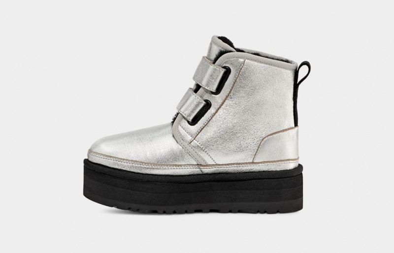 Cizme Ugg Neumel Piele Copii Argintii Metal | 6294AFSGR