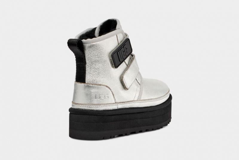 Cizme Ugg Neumel Piele Copii Argintii Metal | 6294AFSGR