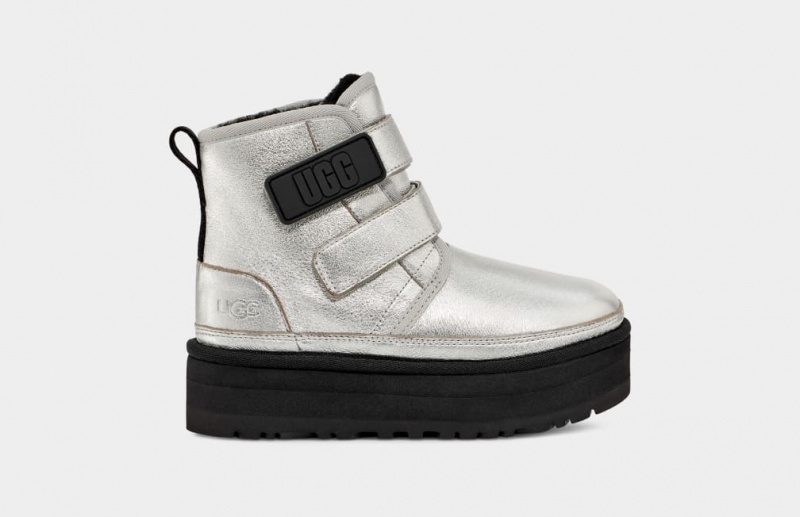 Cizme Ugg Neumel Piele Copii Argintii Metal | 6294AFSGR