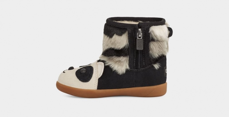 Cizme Ugg Panda Stuffie Copii Negrii | 0675LGFON