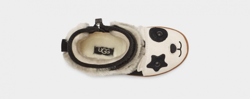 Cizme Ugg Panda Stuffie Copii Negrii | 0675LGFON