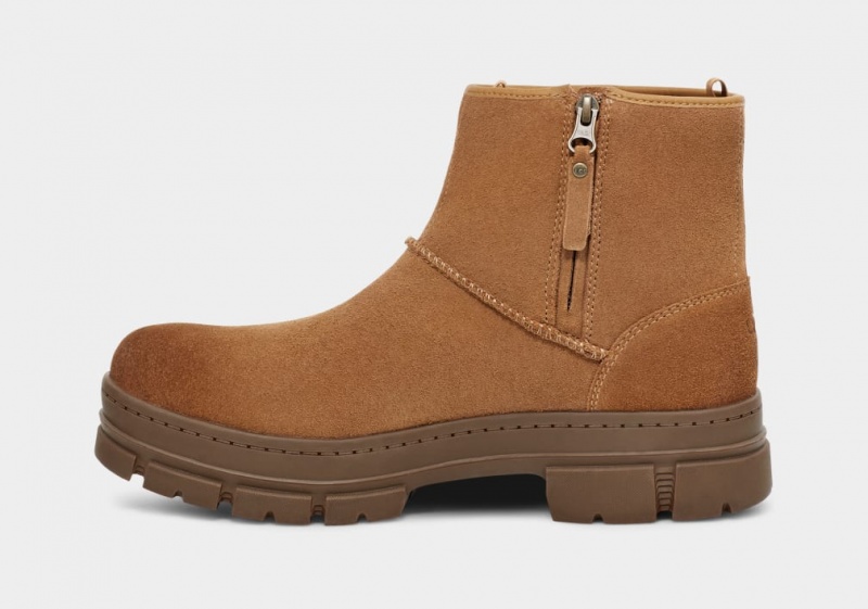 Cizme Ugg Skyview Clasici Pull-On Piele Intoarsa Barbati Maro | 4705NFCOD