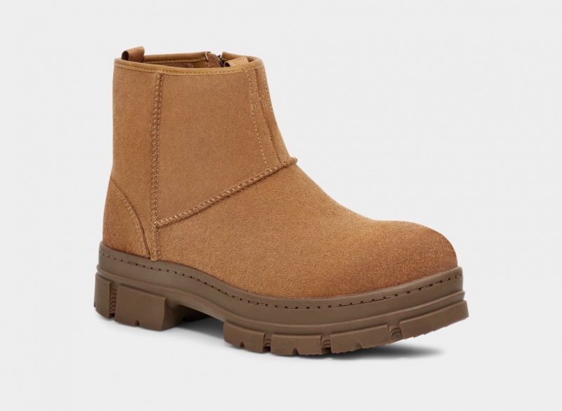 Cizme Ugg Skyview Clasici Pull-On Piele Intoarsa Barbati Maro | 4705NFCOD