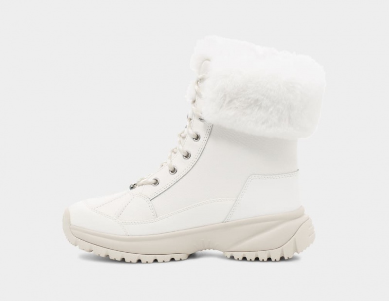 Cizme Ugg Yose Fluff Dama Albi | 1708KZTBO