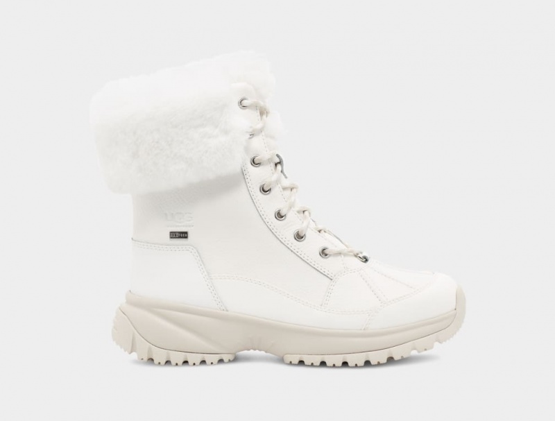 Cizme Ugg Yose Fluff Dama Albi | 1708KZTBO